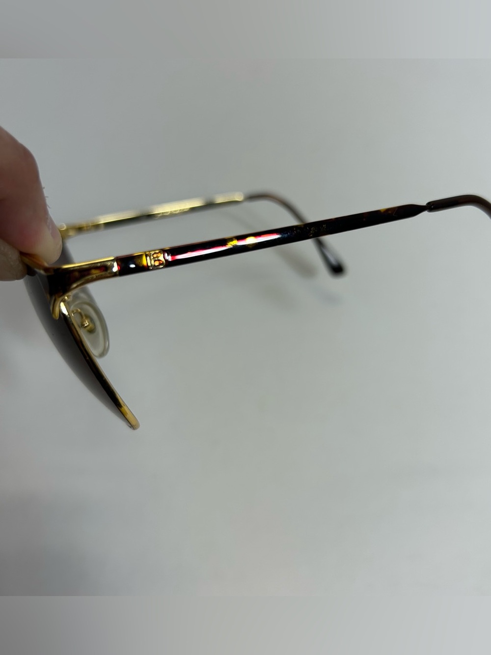 Vintage Laura Biagiotti Sunglasses Metal Frame Gradiant brown Rare T601/SP04 - Picture 6 of 13